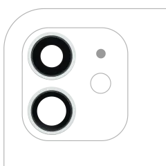 Back Camera Lens With Bracket & Bezel Compatible For iPhone 12 / 12 Mini (Green) (Real Sapphire / Premium)