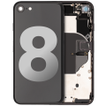 Back Housing W/ Small Components Pre-Installed Compatible For iPhone 8 (Used OEM Pull: Grade C) (Space Gray)
