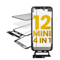 4 in 1 With Frame Included (Front Glass + OCA + Short Touch + OCA Pre-Installed) Compatible For iPhone 12 Mini (OCA Master)