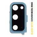 Back Camera Lens With Cover Bezel Ring Compatible For Samsung Galaxy S20 / S20 5G (Cloud Blue)