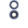 Back Camera Lens With Bracket & Bezel Compatible For iPhone 16 / 16 Plus (Ultramarine) (2 Piece Set) (Premium)