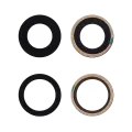 Back Camera Lens (Glass Only) With Adhesive Compatible For iPhone 12 / 12 Mini (2 Piece Set) (Real Sapphire / Premium)