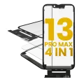 4 in 1 Short  Flex (Digitizer Touch With Glass + OCA + Frame Pre-installed) Compatible For iPhone 13 Pro Max (OCA Master)