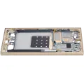 Mid-Frame Housing Compatible For Samsung Galaxy S24 Ultra 5G (US & International Version) (Titanium Yellow)