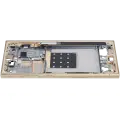 Mid-Frame Housing Compatible For Samsung Galaxy S24 Ultra 5G (US & International Version) (Titanium Yellow)